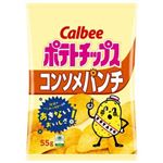 カルビー ポテトチップスコンソメパンチ 55g