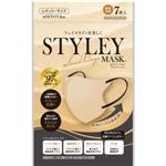 やまと工業 STYLEYマスク UVカット サンドベージュ×ブラック 7枚