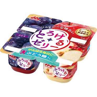 森永 森永とろけるゼリー ぶどう+りんご 70g×4連 | イオン九州のネット