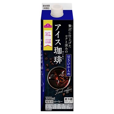 トップバリュ アイス珈琲 甘さひかえめ 1000ml | イオン九州のネット