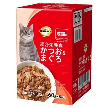 トップバリュベストプライス キャットフード パウチ 総合栄養食 かつお