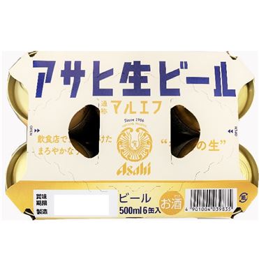 アサヒ アサヒ生ビール（マルエフ）500ml×6缶 | イオン九州のネット