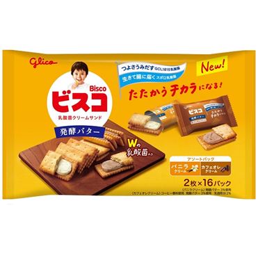 グリコ ビスコ 発酵バター アソートパック 32枚（2枚×16パック