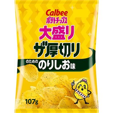 カルビー ポテトチップス 大盛り ザ厚切り のためののりしお味 107g