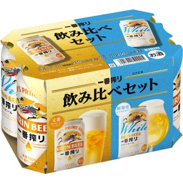 キリン 一番搾り・一番搾り ホワイトビール アソート 350ml×6缶