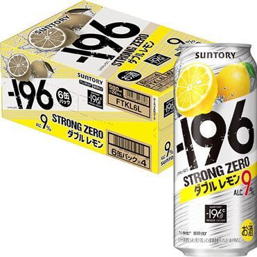 ケース販売】サントリー -196℃ストロングゼロダブルレモン 500ml×24缶