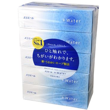 大王製紙 エリエール ＋Water（プラスウォーター）180組×5 | イオン 