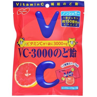 おうちでイオン イオンネットスーパー ノーベル Vc3000のど飴 ピンクグレープフルーツ 90g