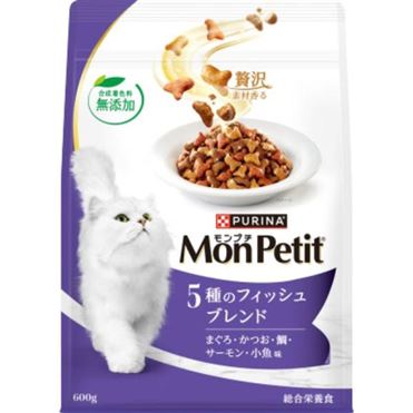 ネスレ日本 モンプチ バッグ 5種のフィッシュブレンド 600g【猫用