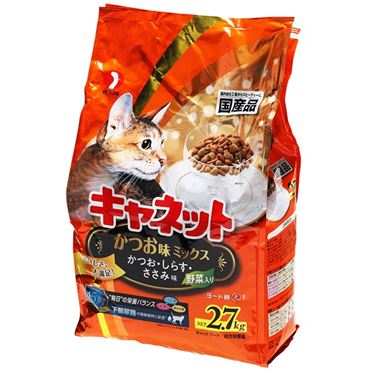 ペットライン キャネットチップ かつお味ミックス 2.7kg【猫用