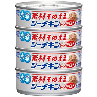 おうちでイオン イオンネットスーパー はごろも 素材そのままシーチキンnewマイルド 70g 4缶入