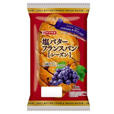おうちでイオン イオンネットスーパー ヤマザキ 塩バターフランスパン レーズン 7枚入