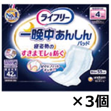 ライフリー 一晩中あんしん尿とりパッド３袋 横モレあんしんテープ止め L ２袋 ライフリー 一晩中あんしん尿とりパッド3袋 横モレあんしんテープ止め L