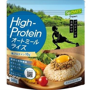 日本食品 スポーツエキスパート High-Proteinオートミールライス 500g