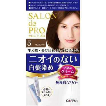 ダリヤ サロンドプロ 無香料ヘアカラー 早染めクリーム 5 ナチュラル