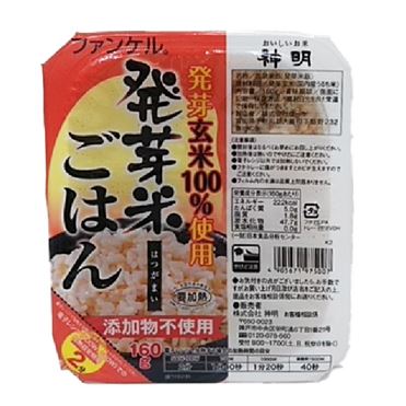 神明 ファンケル発芽玄米ごはん 160g | イオン九州のネットスーパー
