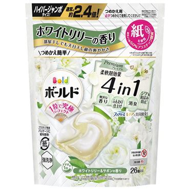 P&G ボールド ジェルボール4D ホワイトリリー&サボンの香り つめかえ用