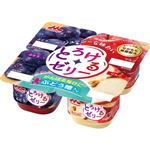 森永 とろけるゼリー ぶどう+りんご 70g×4連