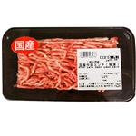 原材料名：牛肉（国産）、豚肉（国産）、国産豚脂、国産牛脂 国産 牛豚ミンチ（解凍）150g（100gあたり（本体）198円）