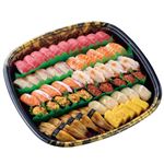 【12時～18時配送限定】豪華海鮮にぎり寿司50貫 5人前 冷蔵【M0010】