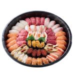 【12時～18時配送限定】魚屋の握り鮨盛合せ（本鮪大とろ・中とろ・赤身入り）60貫 6～7人前 冷蔵【M0009】