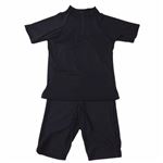 半袖ラッシュセット（ハーフZIP）ネイビー J～M（160cm）