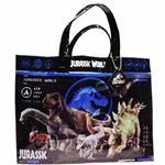 ジュラシックワールド マチ付きトートバッグ ブラック