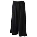 トップバリュ レディス ゆるーむ 天竺パンツ 7分丈 クロ 2XL