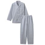 トップバリュ メンズ PEACE FIT さらっと快適サッカーパジャマ ウスアオ M