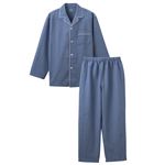 トップバリュ メンズ PEACE FIT さらっと快適サッカーパジャマ アオ XL