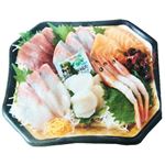 【12:00～18:00の配送限定】　お刺身盛り合わせ（えび入り）6点　※当日の入荷した魚種により盛り合わせ内容が変わります。