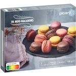 picard（ピカール）4種類のミニマカロン（チョコレート、カシス、フランボワーズ、レモン）130g（20個入り）