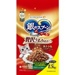 ユニ・チャーム 銀のスプーン 贅沢うまみ仕立て まぐろ・かつお・煮干し・ささみ・緑黄色野菜入り 1.5kg（小分けパック4袋）【猫用】