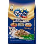 ユニ・チャーム 銀のスプーン 贅沢素材バラエティ まぐろ・かつお・ささみ・野菜味 750g（小分パック4袋入）【猫用】