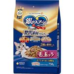 ユニ・チャーム 銀のスプーン 贅沢素材バラエティ 毛玉ケア まぐろ・かつお・白身魚味 750g（小分けパック4袋入）【猫用】