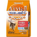 ユニ・チャーム AllWell 室内猫用 フィッシュ味 挽き小魚とささみ フリーズドライパウダー入り 1.6kg（400g×4袋）【猫用】