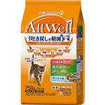 ユニ・チャーム AllWell 室内猫用 贅沢素材入り フィッシュ味 天然小魚とささみフリーズドライ入り 750g（375g×2袋）【猫用】