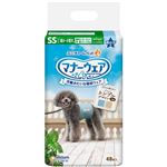 ユニ・チャーム マナーウェア 男の子用 SSサイズ モカストライプ・ライトブルージーンズ 48枚入