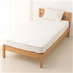 HOME COORDY さらさら吸放湿 ベッドパッド シングル ホワイト 100cm×200cm