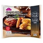 トップバリュ プロのひと品 ロイヤル首席料理長監修 ぜいたくソースを使ったハンバーグ&チキンとあらびきソーセージのミックスグリル 1人前 280g