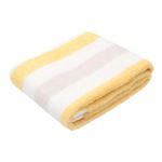 HOME COORDY 乾きやすいフェイスタオル 部屋干し臭対応 イエロー（ストライプ柄）34×80cm