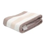 HOME COORDY 乾きやすいバスタオル（部屋干し臭対応）グレー（ストライプ柄）60×120cm