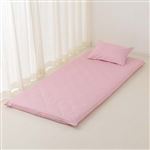 HOME COORDY 綿混 敷ふとんカバー 無地 シングルロング ピンク 100cm×210cm敷きふとん用