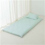 HOME COORDY 綿混 敷ふとんカバー 無地 シングルロング グリーン 100cm×210cm敷きふとん用