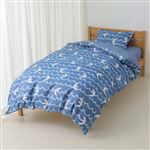HOME COORDY 綿混 掛ふとんカバー プリント シングルロング ネイビー 150×210cm 掛ふとん用