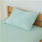 HOME COORDY 綿混 まくらカバー プリント グリーン 43×63cmまくら用