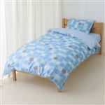 HOME COORDY 綿混 掛ふとんカバー プリント シングルロング ブルー 150×210cm 掛ふとん用
