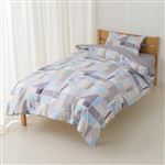 HOME COORDY 綿混 掛ふとんカバー プリント シングルロング グレー 150×210cm 掛ふとん用