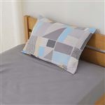 HOME COORDY 綿混 まくらカバー プリント グレー 43×63cmまくら用