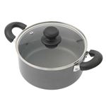 HOME COORDY ガス火専用 フッ素コート両手鍋 20cm